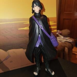 Anime ninja Black clothes Uchiha Sasuke stand PVC action Figure Statue Toy Gift